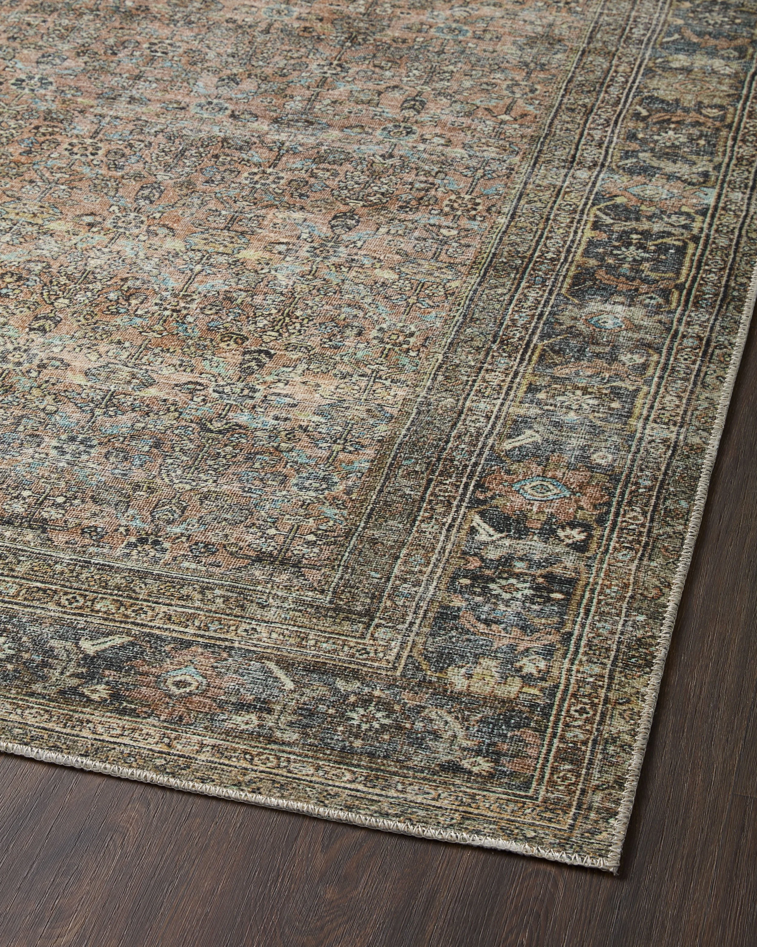 UNICO Lapsi ラグ　120x180cm Loloi Rugs Canada Adrian Terracotta / Multi — Kasra Rugs Toronto